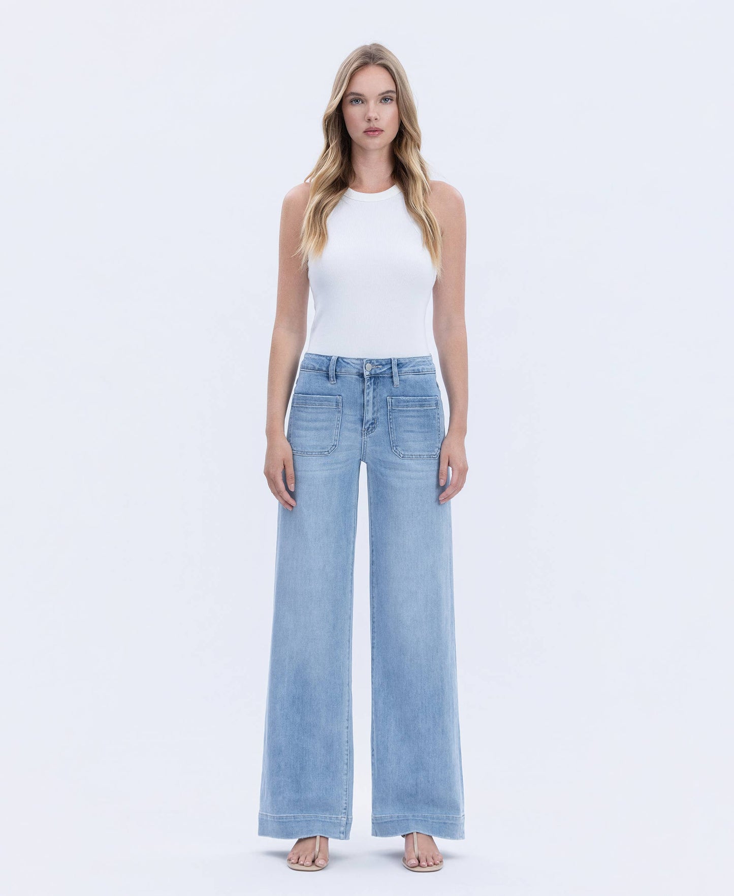FLYING MONKEY - HIGH RISE WIDE TROUSER JEANS
