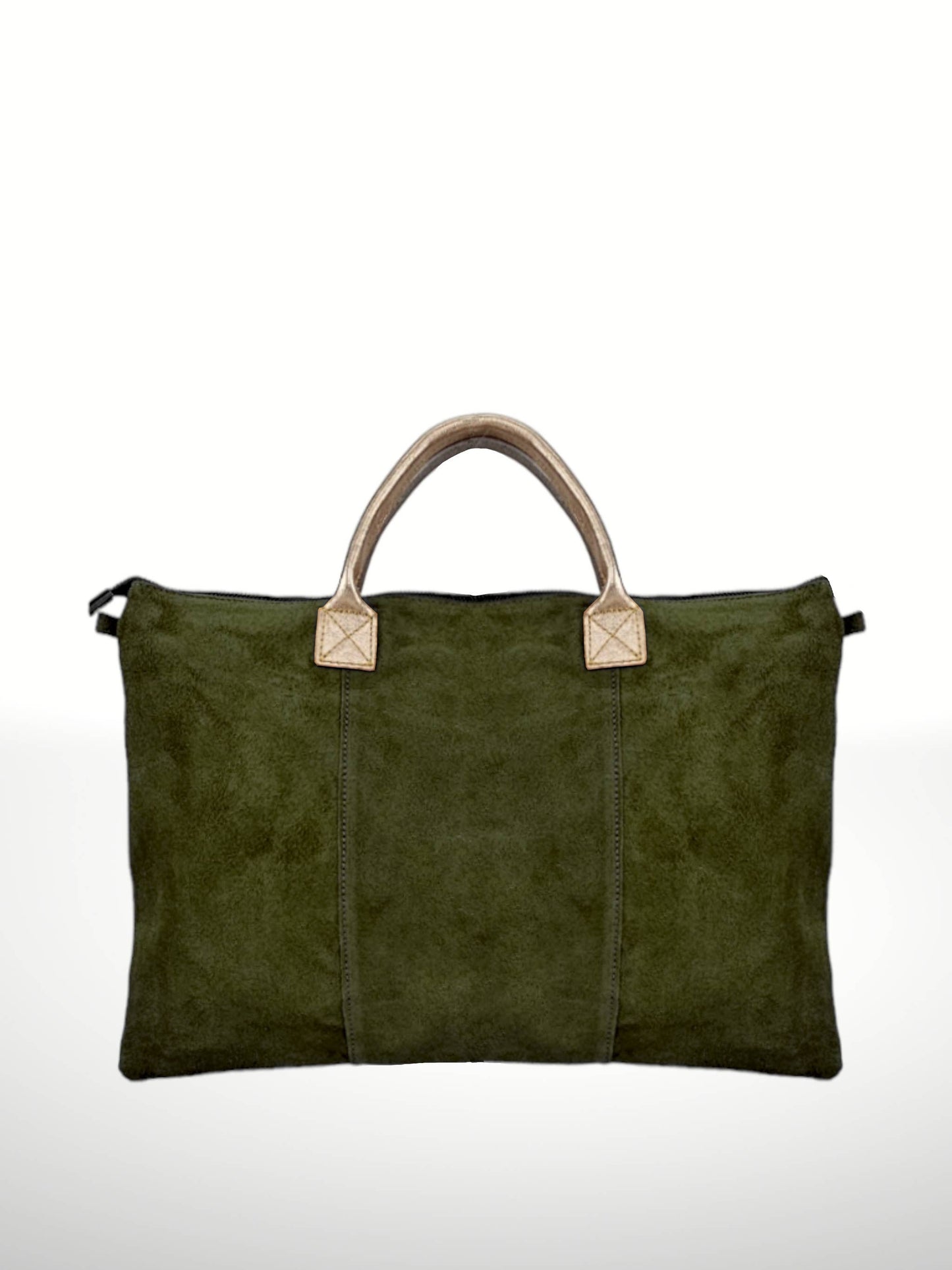 Milano met suede leather bags/: Olive