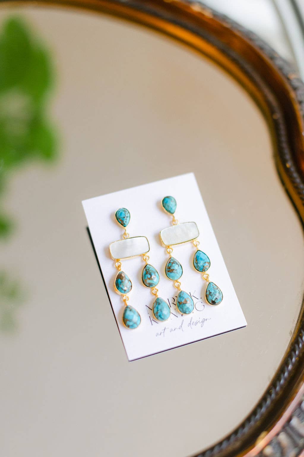 The Isabella Turquoise chandelier earring