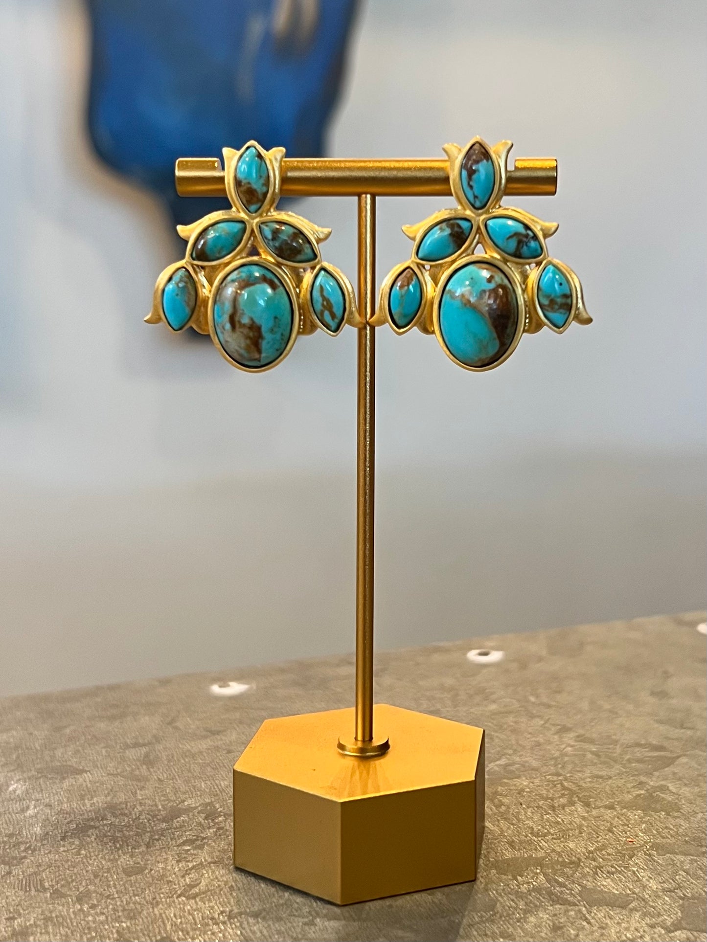 Christina Greene Bluebell Stud Earrings - Turquoise