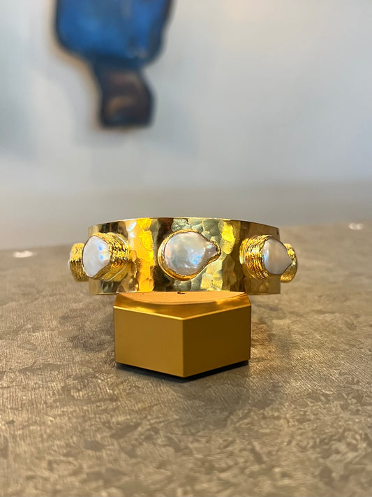 Byzantine Bangle - Pearl