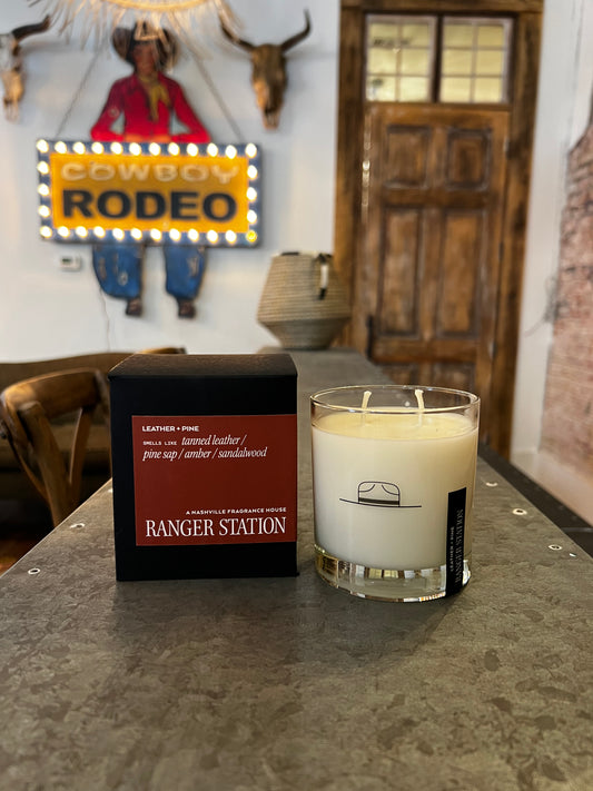 Ranger Station Candles- Leather + Pine Candle