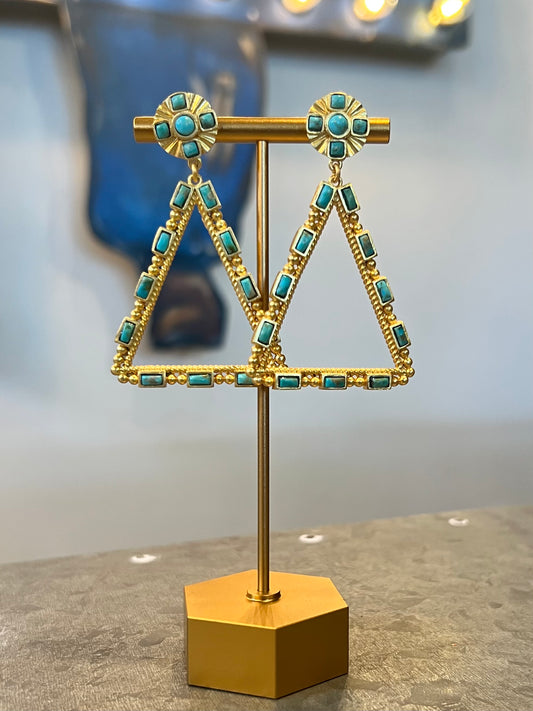 Large Southwestern Chandelier Earrings