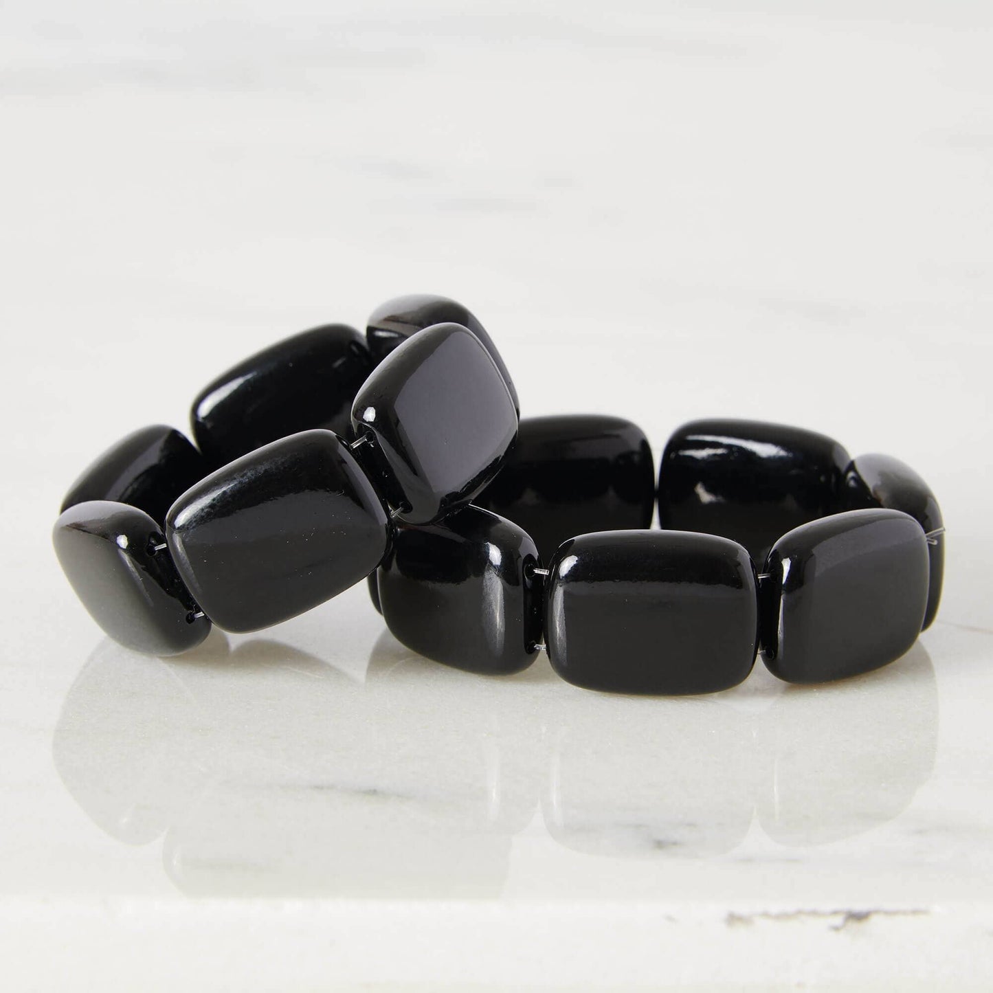 Hot Girls Pearls-Freezable Cooling Jewelry - Midnight Chicklet Cooling Bracelet