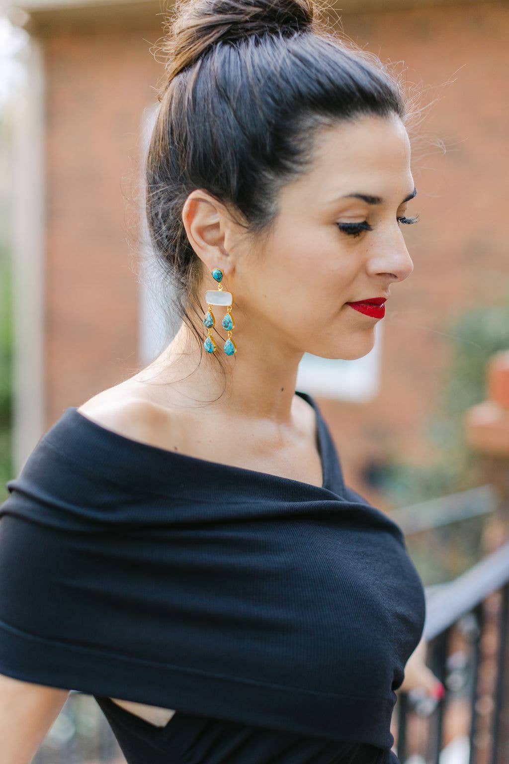 The Isabella Turquoise chandelier earring