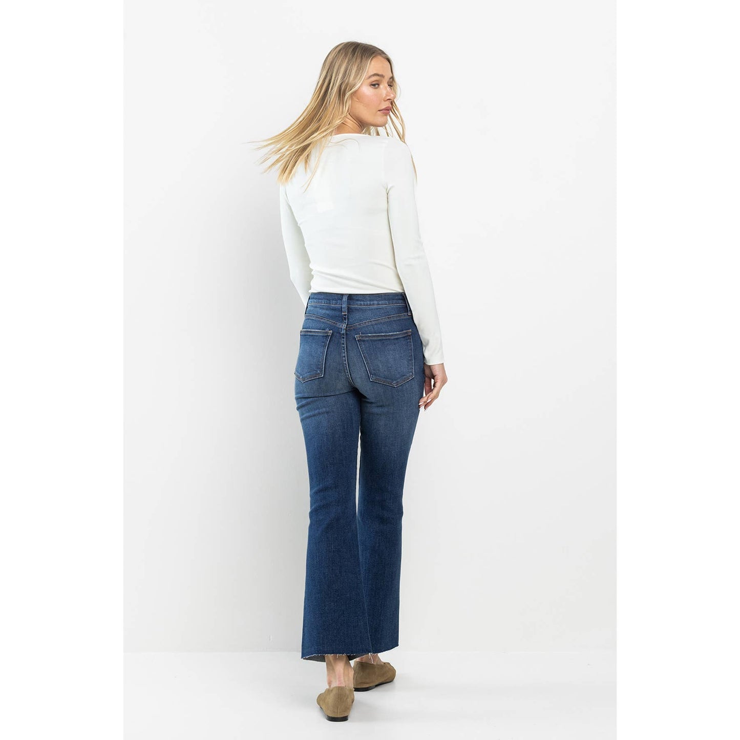 SneakPeek H RISE ULTRA STRETCH FIVE BUTTON SLIM KICK FLARE