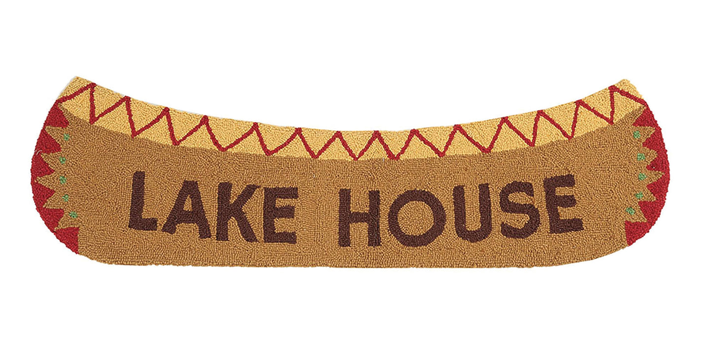 Peking Handicraft - Lake House Canoe Shaped Hook Rug