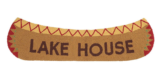 Peking Handicraft - Lake House Canoe Shaped Hook Rug