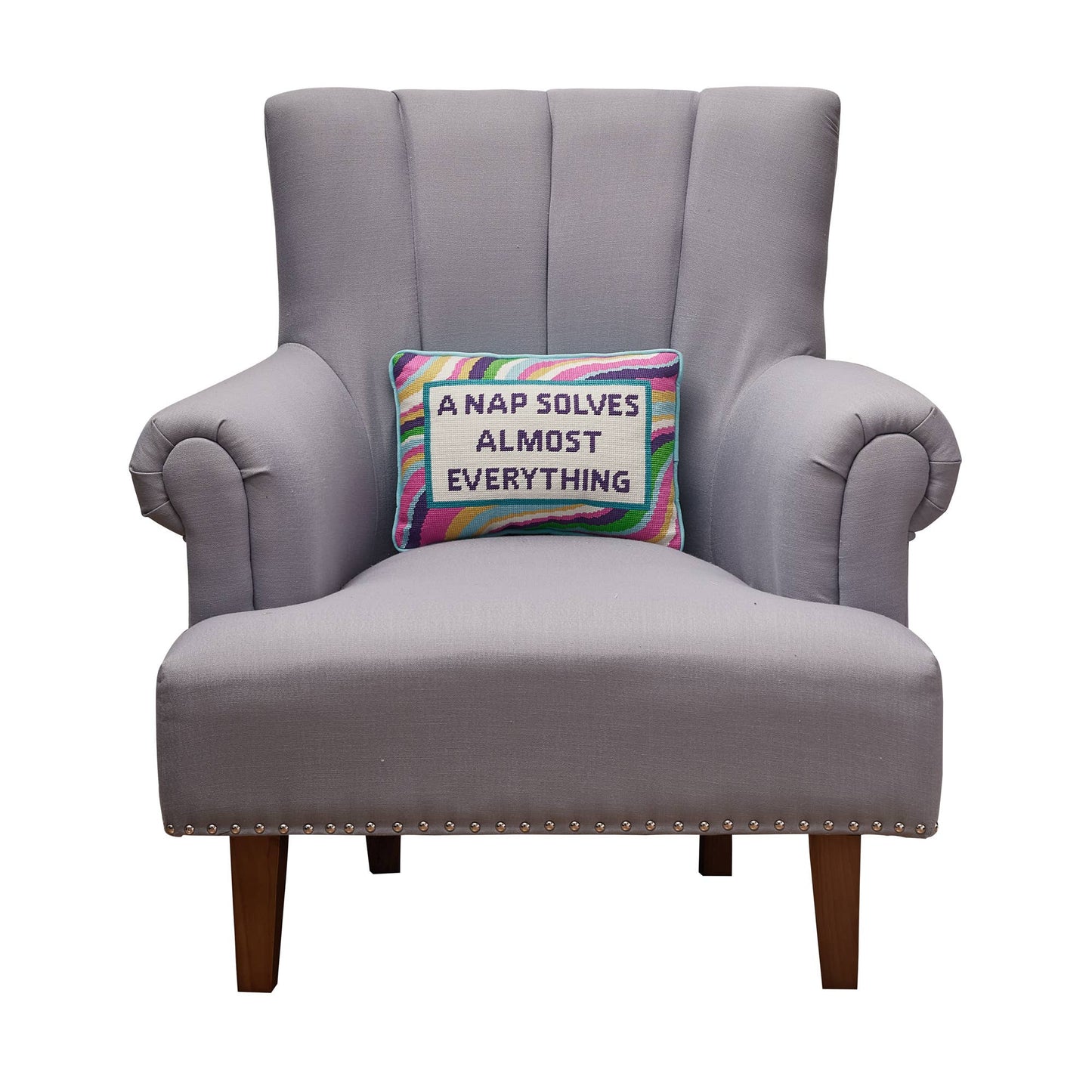 Peking Handicraft - Nap Solves Almost Everything EmbroideredPillow