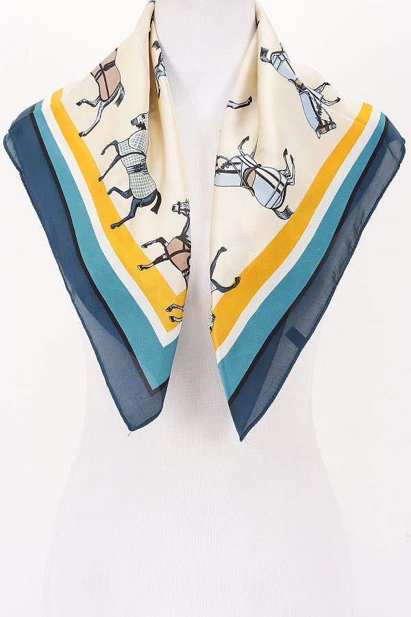 horse print bandana scarf