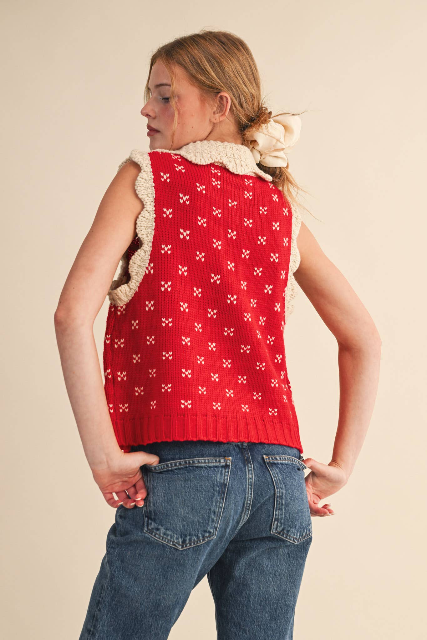 &MERCI - DOLL COLLAR SWEATER VEST MSW10908