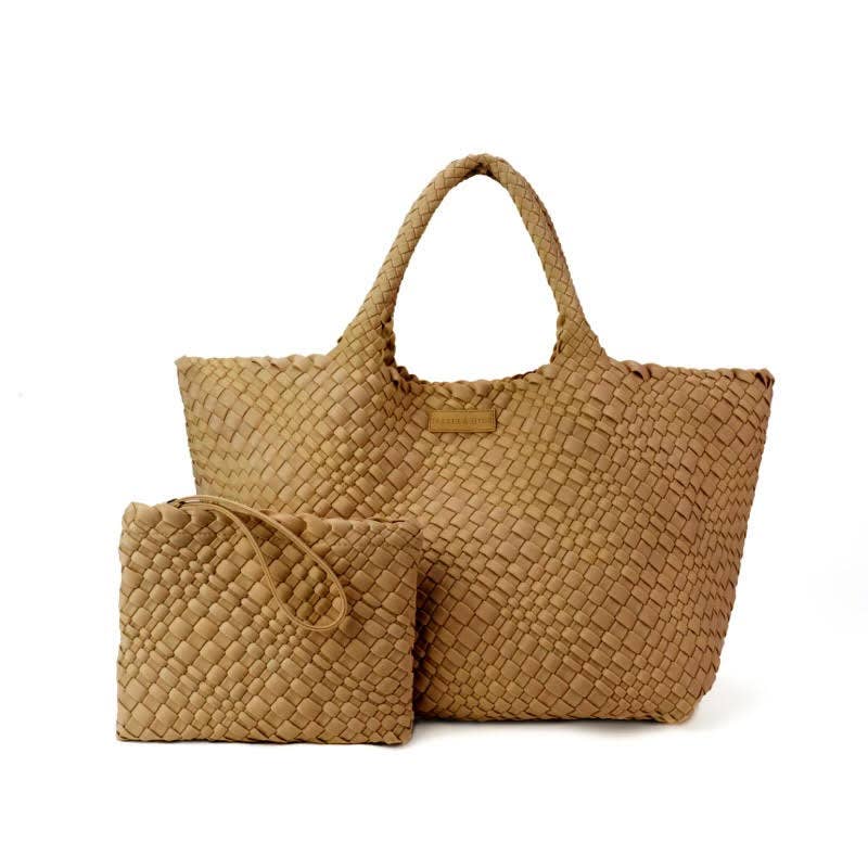 Parker & Hyde - CAMEL OVERSIZED WOVEN TOTE