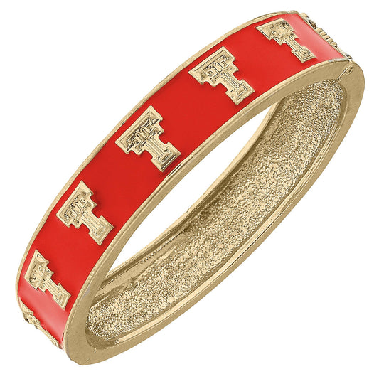 Canvas Style - Texas Tech Red Raiders Enamel Logo Hinge Bangle