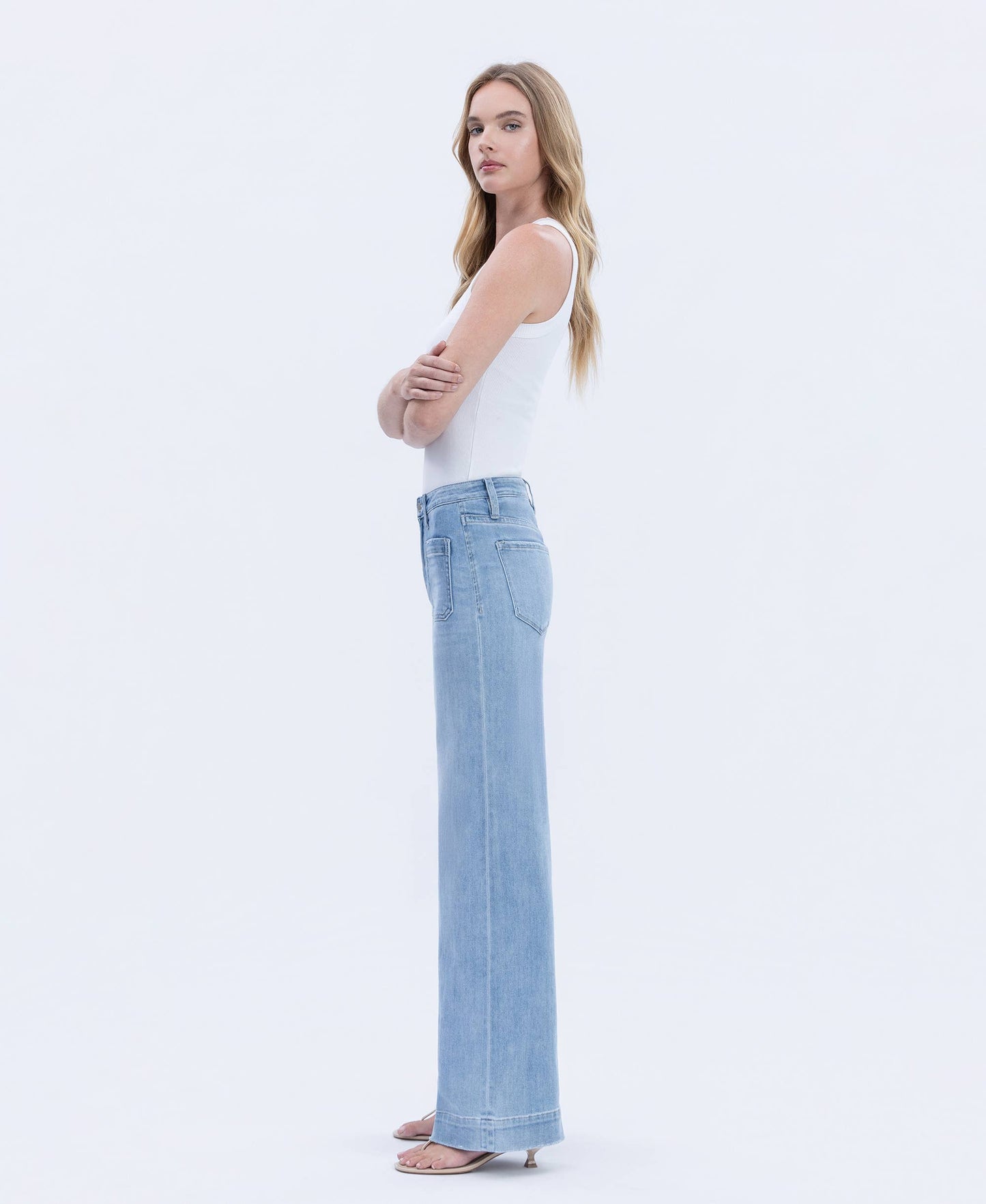 FLYING MONKEY - HIGH RISE WIDE TROUSER JEANS