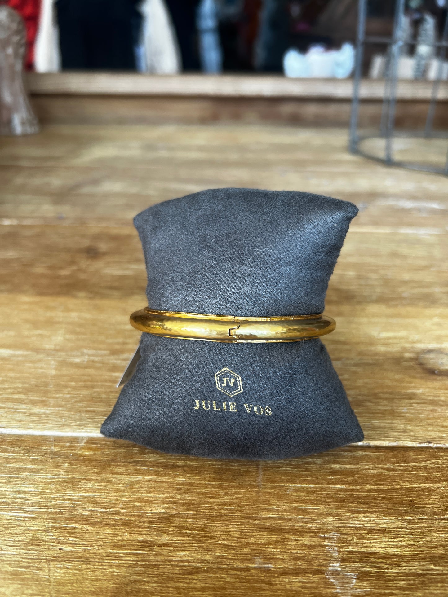 Julie Vos Cannes Demi Cuff- Iridescent Clear Crystal