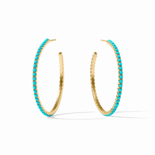 Julie Vos Juliet Hoop- Turquoise Blue- Large