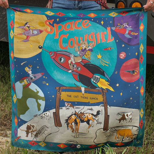 "Space Cowgirl" Long Tall Scarf