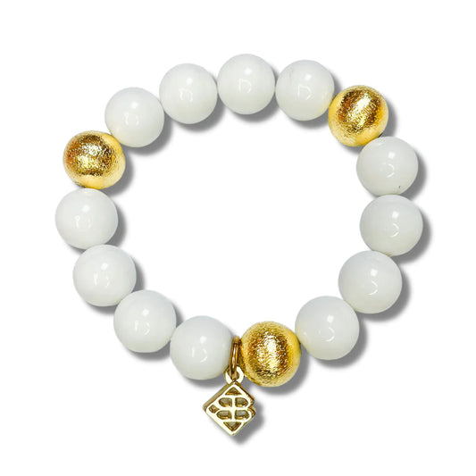 white beaded Brianna bracelet