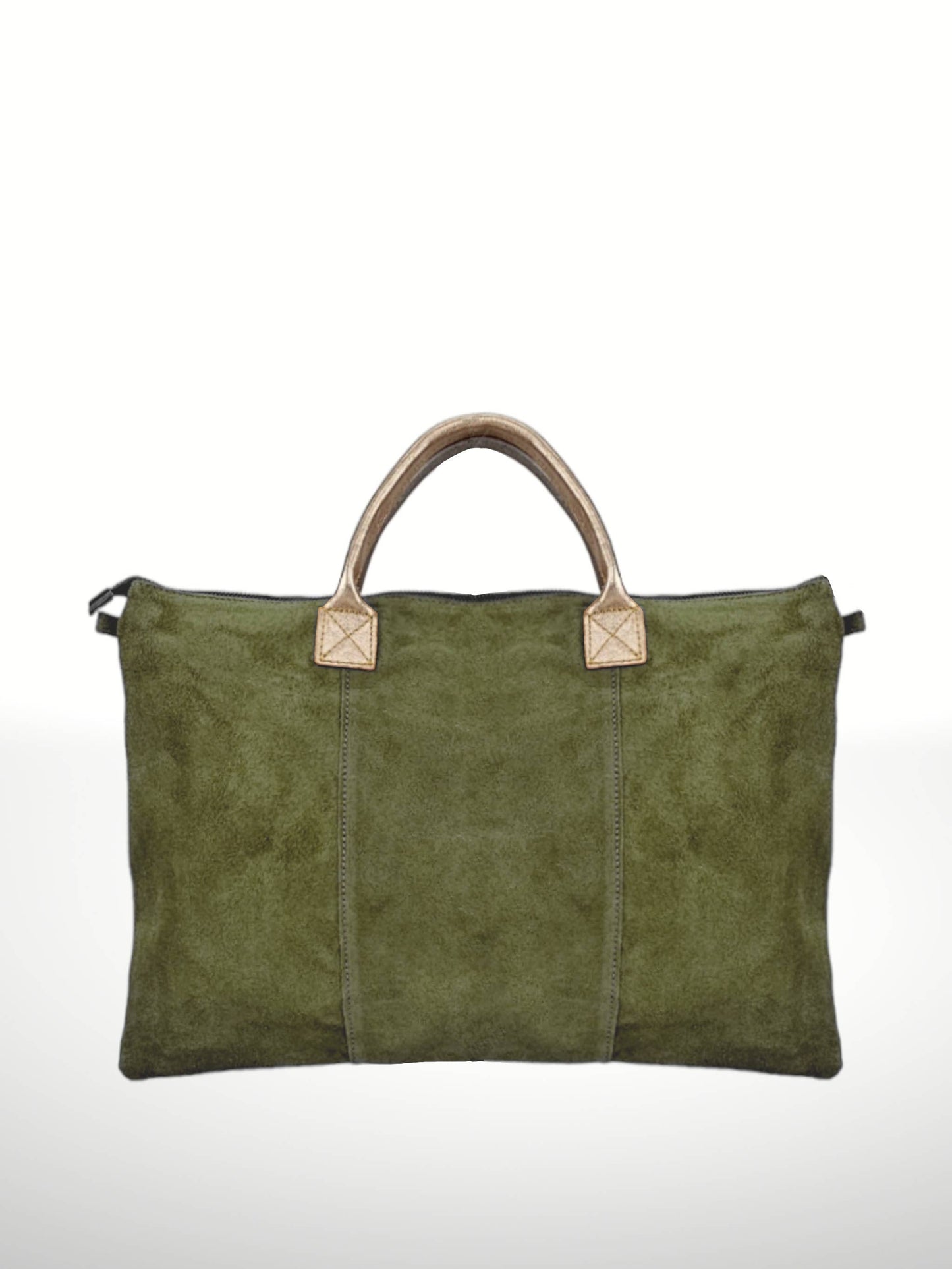 Milano met suede leather bags/: Olive