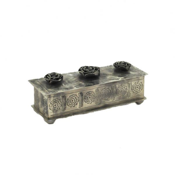 Stamped Rose Pencil Box