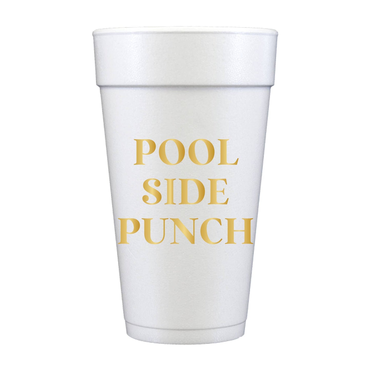 Pool Side Punch Summer Vacation - 10 Foam Cups 20oz