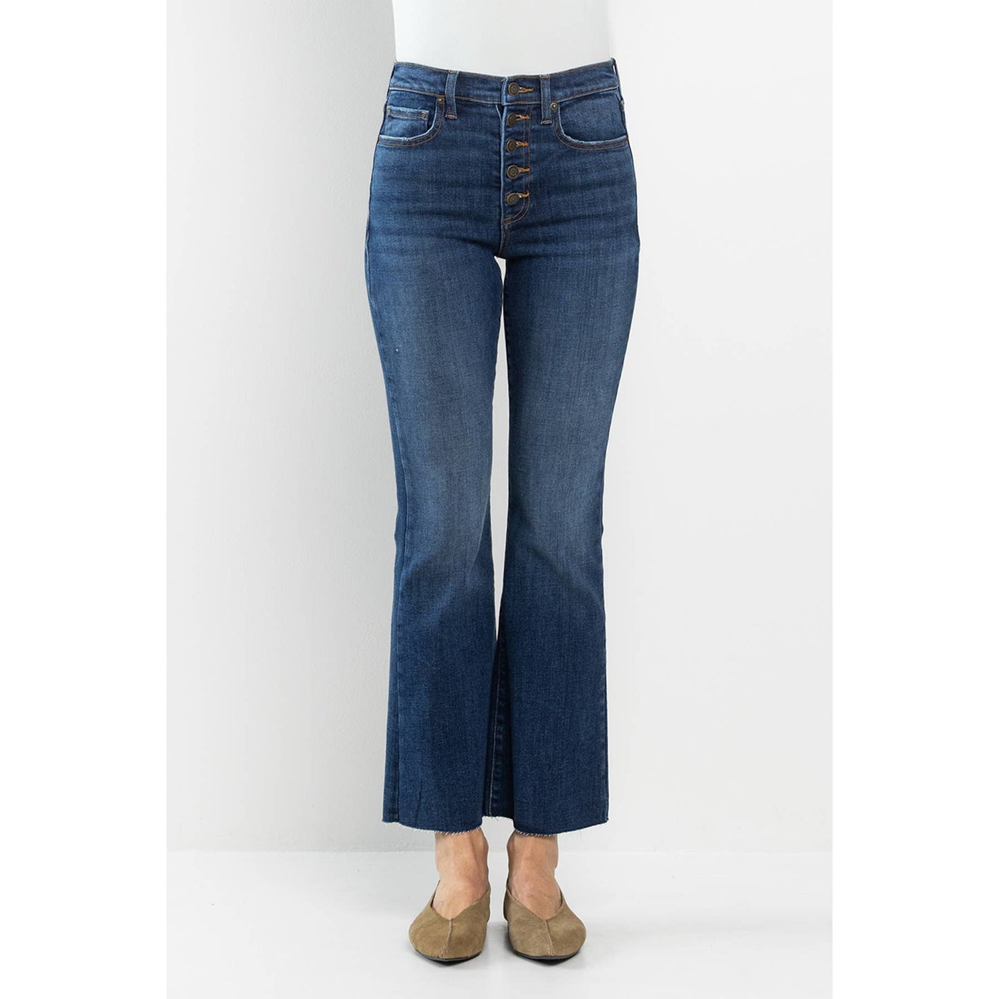 SneakPeek H RISE ULTRA STRETCH FIVE BUTTON SLIM KICK FLARE