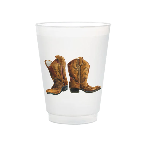 Cowboy Boots Frosted Cups | Set of 6