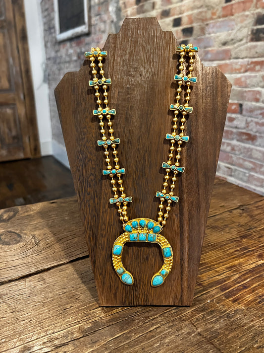Christina Greene Southwestern Squash Blossom Necklace