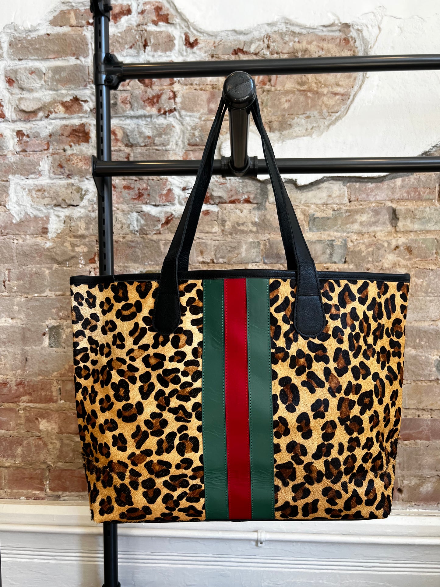 Parker and Hyde Leopard Hyde Stripe Tote
