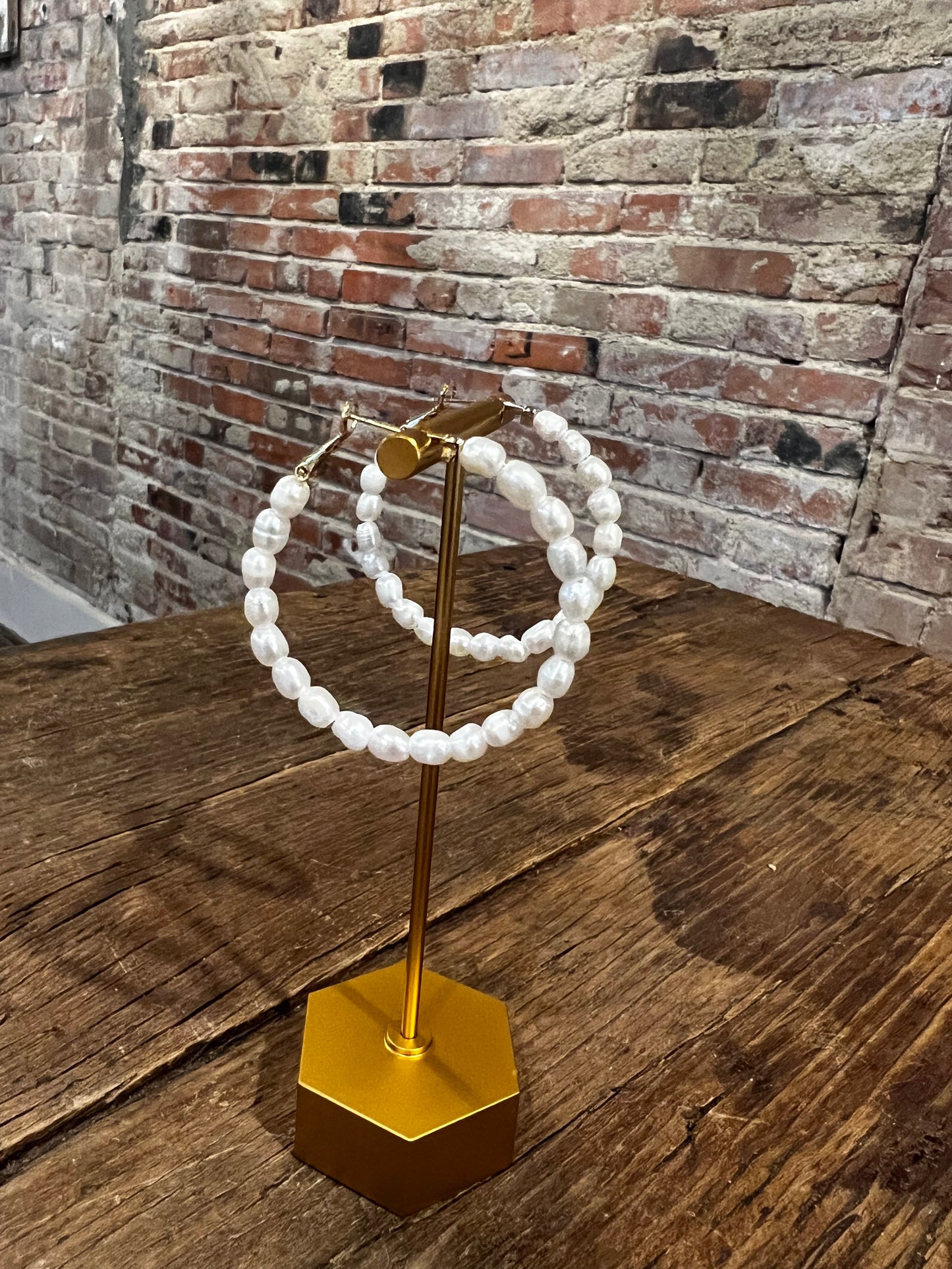 Freshwater Pearl Hoops