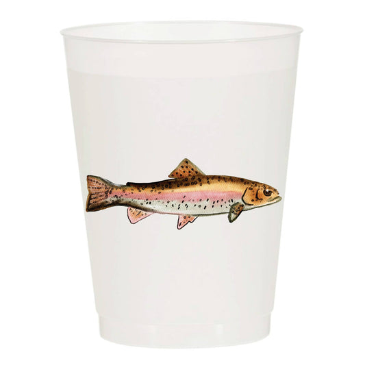 Sip Hip Hooray - Trout Fishing Fish Frosted Cups- Summer