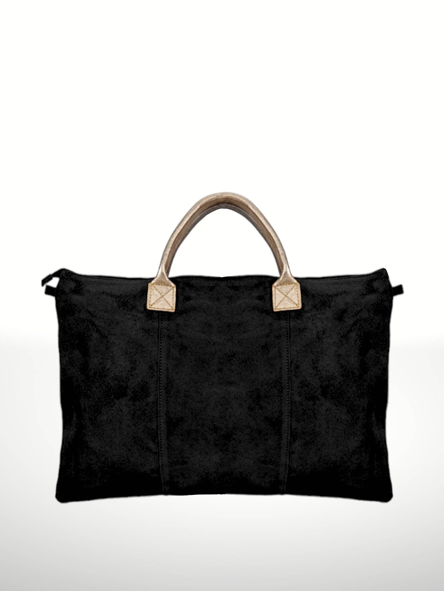 Milano met suede leather bags/: Black