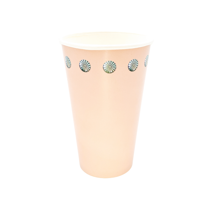 Dusty Beige Concho Star Bead Cups (Set of 8)